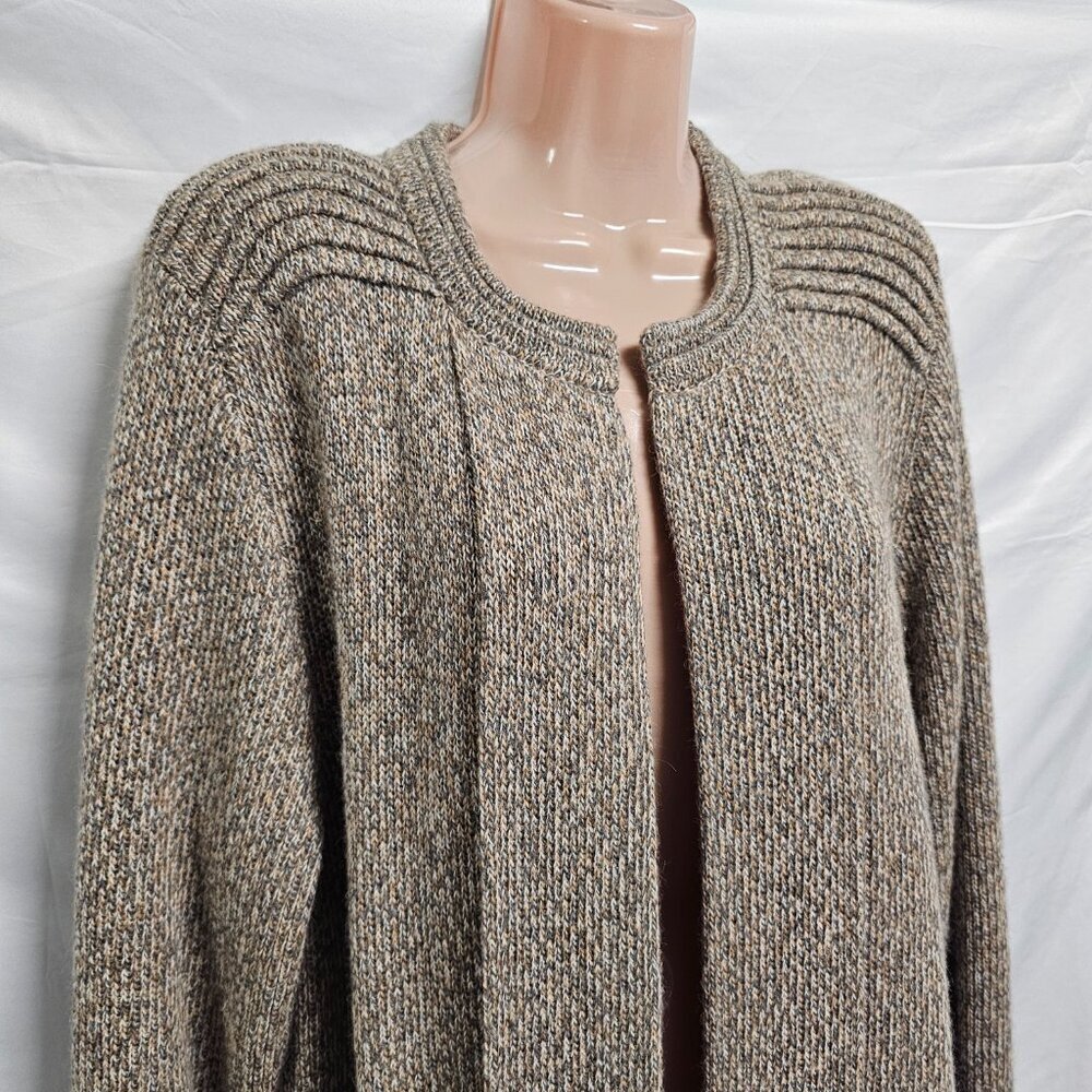 Simply Natural Women's Alpaca Linda Ebel Cape Size XL Melange Tan - Picture 2 of 16